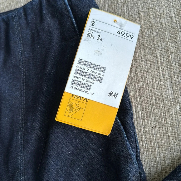 H&M high waisted split ankle fitted jeans size 4 - Picture 3 of 12
